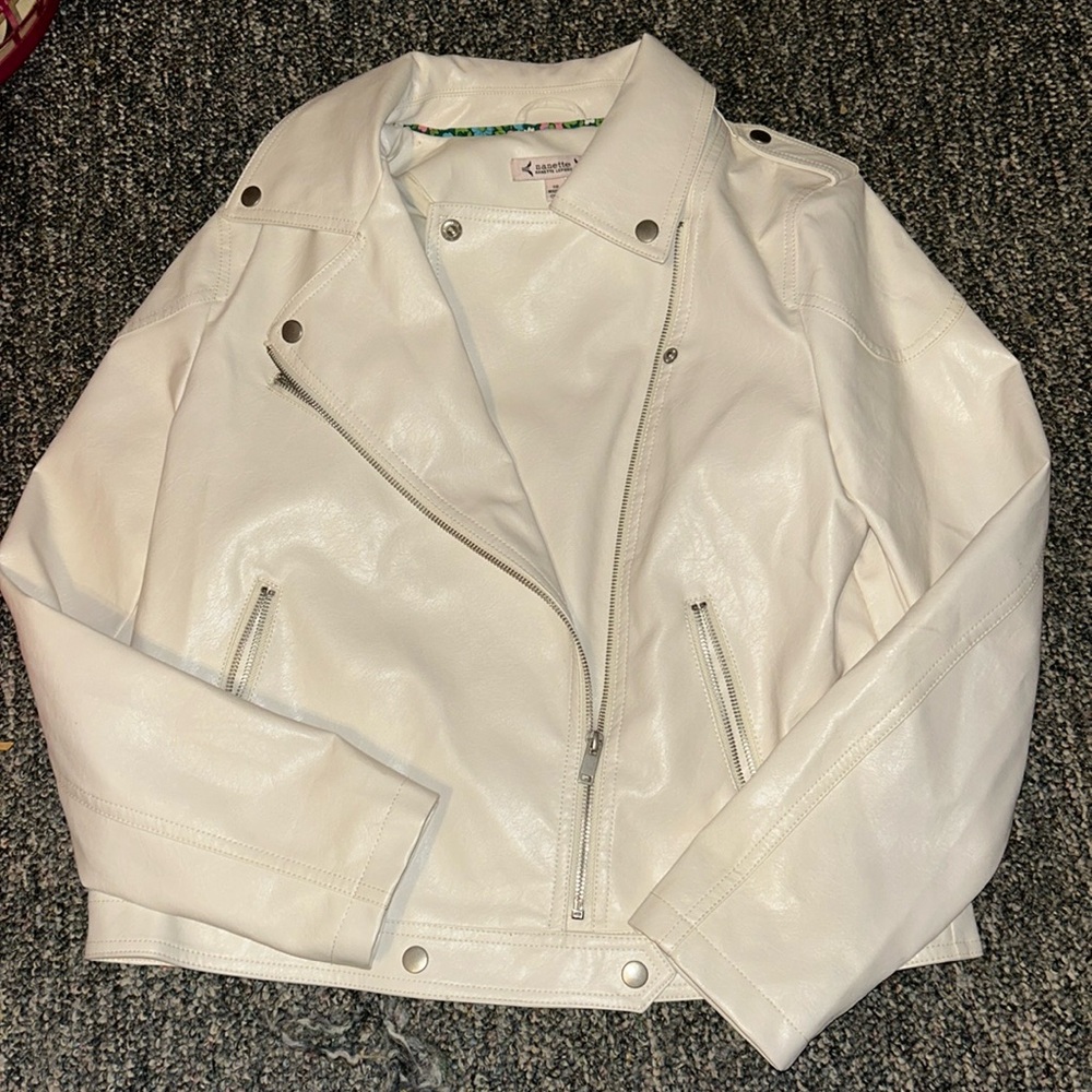 New nanette lepore leather jacket size 12